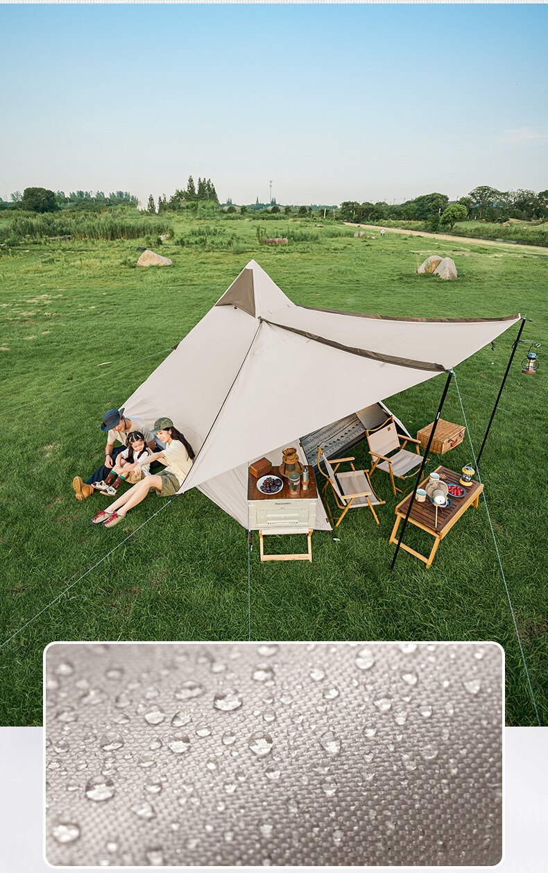 Cheap Goat Tents  2022 New Outdoor Camping Pyramid Four sided Automatic Tent One piece Tent Pole Five sided Breathable Tent Sun Tent   
